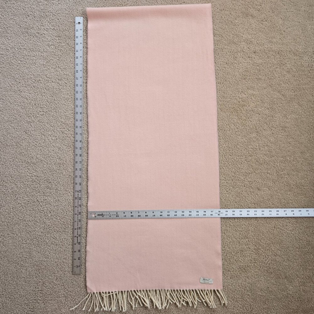 NWOT McNutt Cashmere Pink Herringbone Scarf Ireland - Picture 3 of 9
